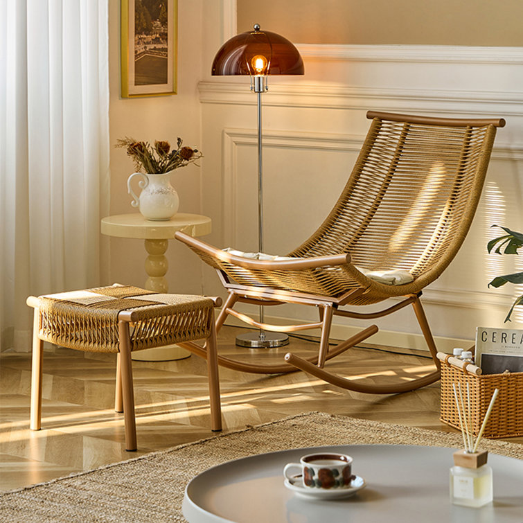 Bayou Breeze Costas Metal Outdoor Rocker Chair Wayfair